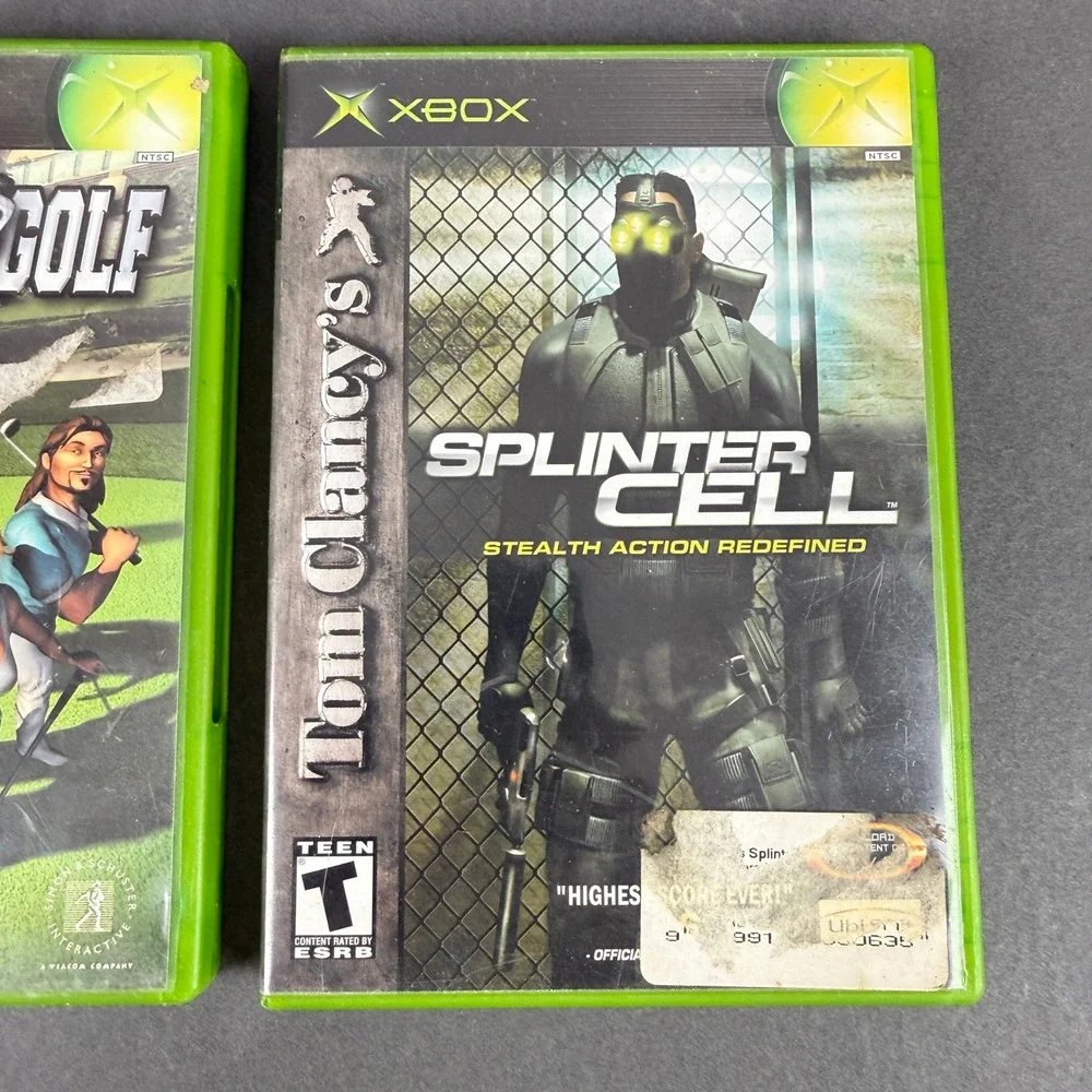 Microsoft‎ Xbox Outlaw Golf and Splinter Cell vintage game lot of 2